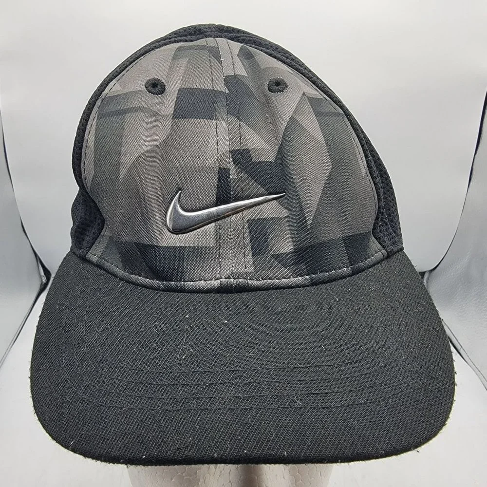 Nike True Kids 4-7 Black Gray Hat Cap Athletic Adjustable Casual Outdoors